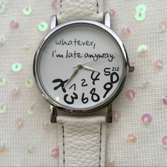 I’m Late Anyway Quartz Statement Watch. NWT - Picture 4 of 9